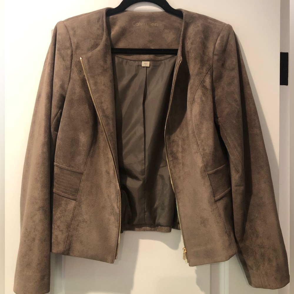 Calvin Klein Tan Leather Jacket